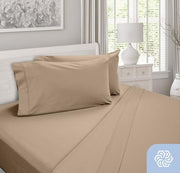 DreamCool 100% Egyptian Cotton Sheet Set by DreamFit - FREE DreamComfort Mattress Protector with Purchase