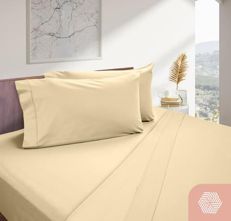 DreamComfort 100% Long Staple Cotton Sheet Sets by DreamFit - FREE DreamComfort Mattress Protector with Purchase