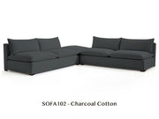 Natural/Certified Organic Armless Three-Piece Modular Sofa