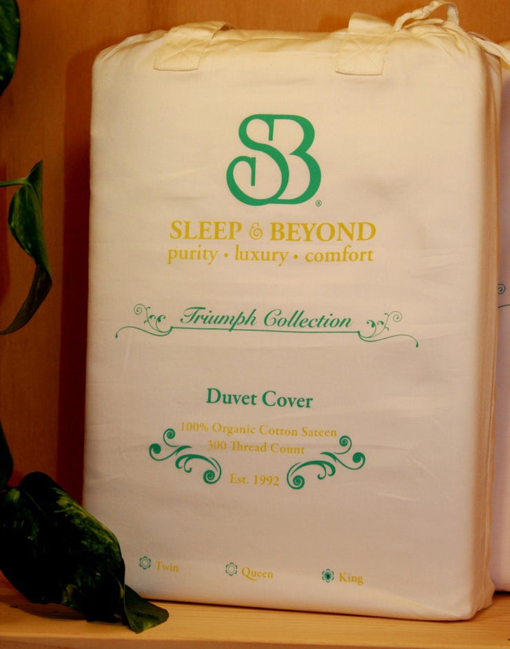 Sleep and Beyond Certified Organic Cotton Sateen Duvet Cover Set