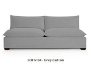 Armless Loveseat - Natural/Certified Organic Modular Sofa Components