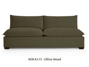 Armless Loveseat - Natural/Certified Organic Modular Sofa Components